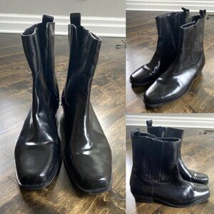 Tall Chelsea Boot - Black Vinyl